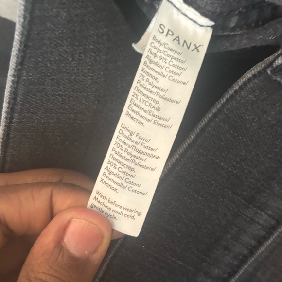 Spanx Jean-ish Ankle Leggings Womens Sz M Gray Stretch Stylish M - Picture 6 of 6